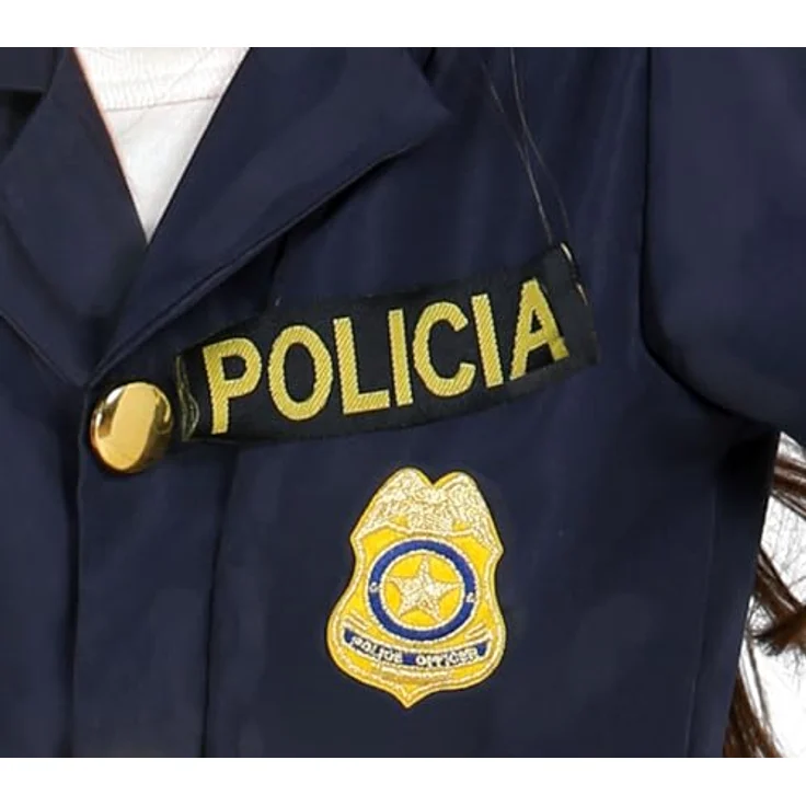 Kinderkostüm Polizistin Josy Mädchen Kleid blau Polizei Uniform Fasching Kinder (7-9 Jahre) – Bild 5
