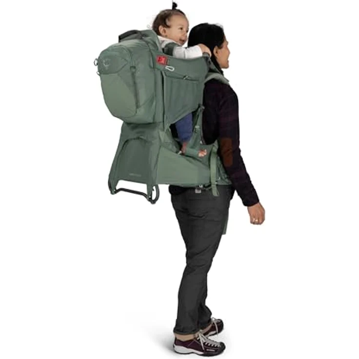 Osprey Poco Child Carrier, Babytrage für Outdoor-Aktivitäten, 24 Liter Stauraum, grün – Bild 3
