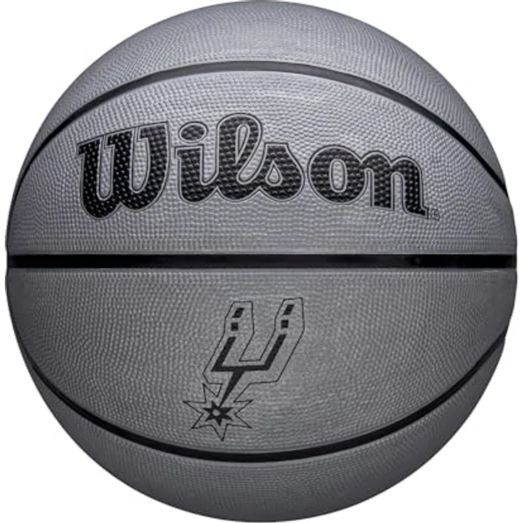 Wilson NBA Team Tribute Solid Basketball, San Antonio Spurs, dreischichtige Karkasse mit eingearbeitetem Design – Bild 1