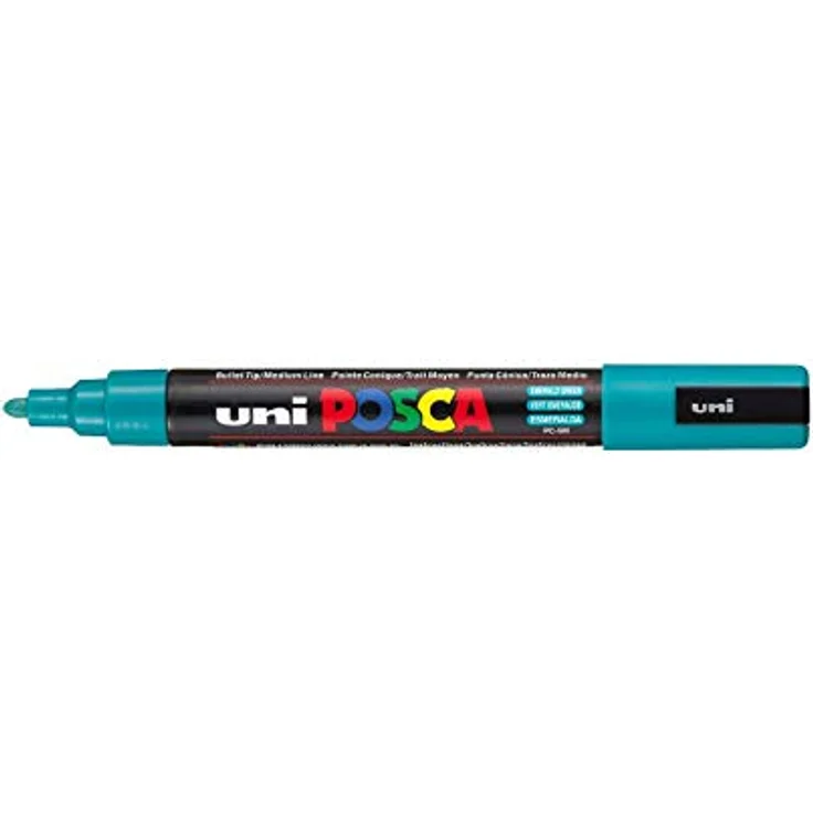 POSCA Mitsubishi Pencil – 8 Marker PC5M – konische Spitze – kalte Farben, mittlere Spitze, Marker auf Wasserbasis – für Papier, Textilien, Glas, Kiesel, Holz – Bild 2