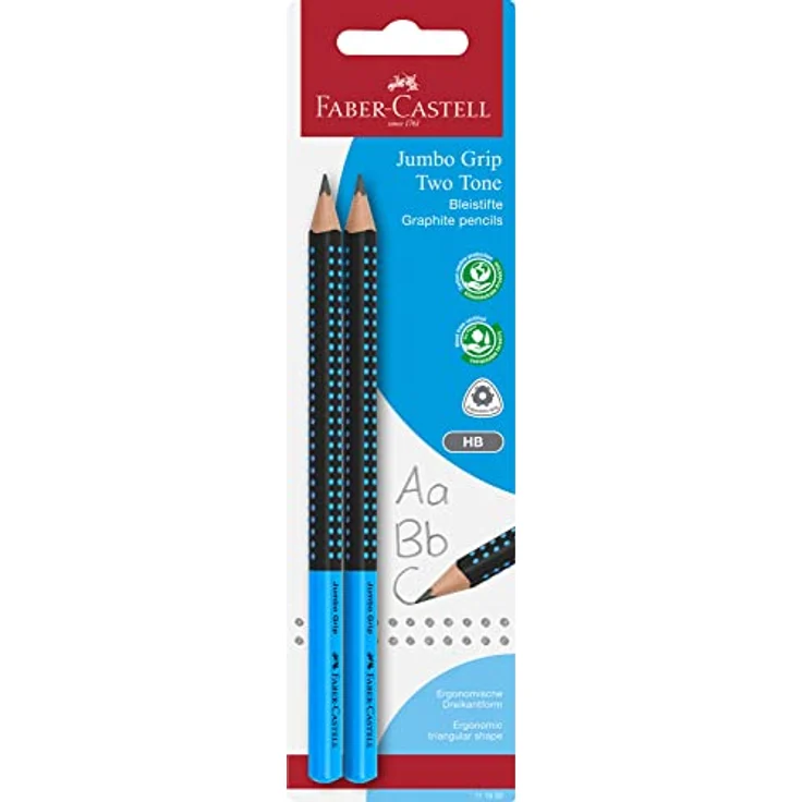 Faber-Castell Jumbo Bleistift Grip Two Tone, ergonomische Dreiecksform mit Soft Grip Zone – Bild 6