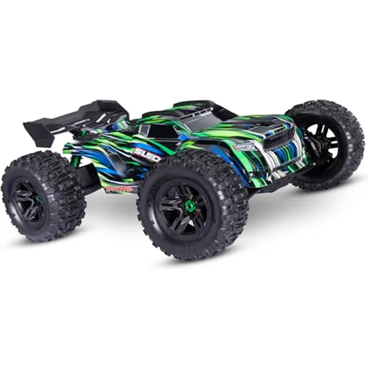 Traxxas 1/8 Schlitten 6S Brushless Monster Truck, Velineon VXL-6s bürstenlose Geschwindigkeitsregelung, blaue Karosserie – Bild 1