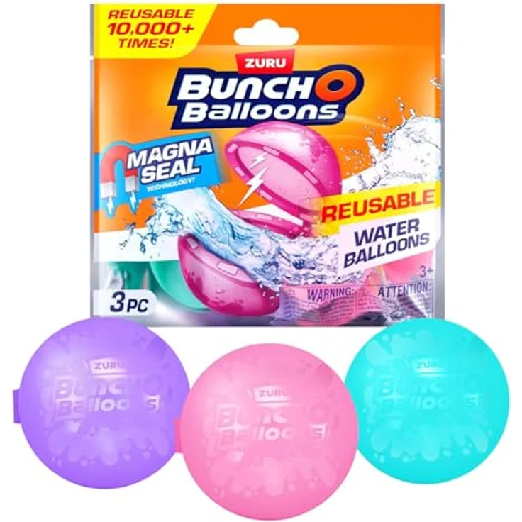 Zuru Wasserballons, wiederverwendbar und magnetisch, 3er Pack, Spritzspielzeug für Sommersch Spaß – Bild 3