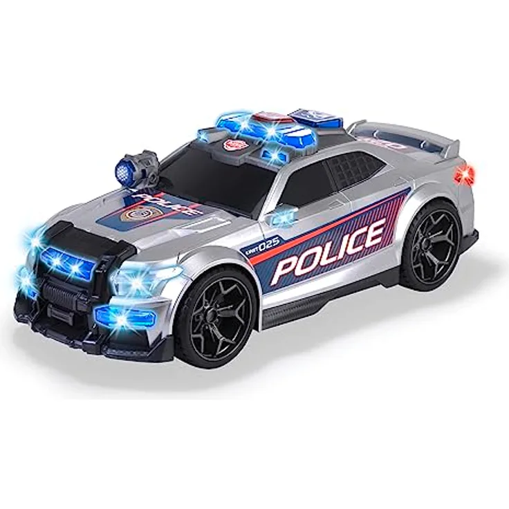 Dickie Toys Street Force Polizei Auto, motorisiertes Spielzeugfahrzeug mit Licht, Sound und Kofferraum, 33 cm, für Kinder ab 3 Jahren