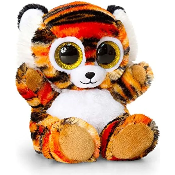 Keel Toys Mini Pluche - Tijger - 15 CM, Hochwertiges Mini Plüschtier aus weichem Polyester für Kinder ab 3 Jahren