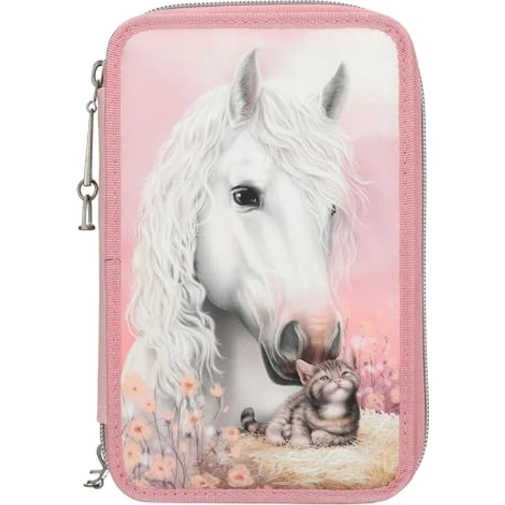 Depesche 13687 Miss Melody 3 Fach Federtasche, True Friends, 7.5 cm x 13 cm x 20 cm – Bild 1