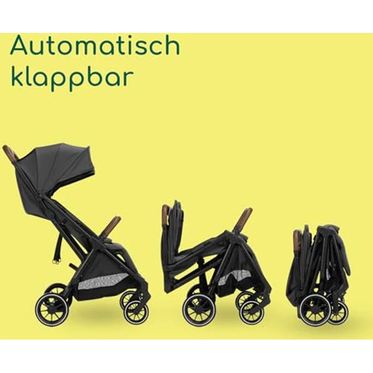Bebeconfort Mane Duo Geschwisterwagen, 0+ bis 22kg, automatisches Klappsystem, drehbare Sicherheitsbügel, Regenverdeck, Mineral Graphite – Bild 4