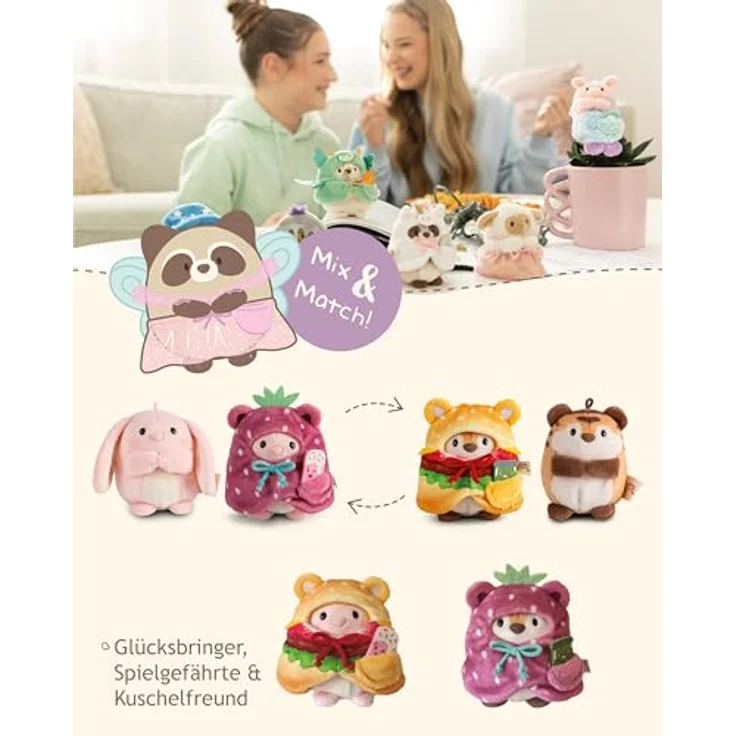 NICI Kuscheltier Set Schwein Onk, 8 cm Plüsch mit Meerjungfrauenkostüm in Geschenkbox, rosa – Bild 6