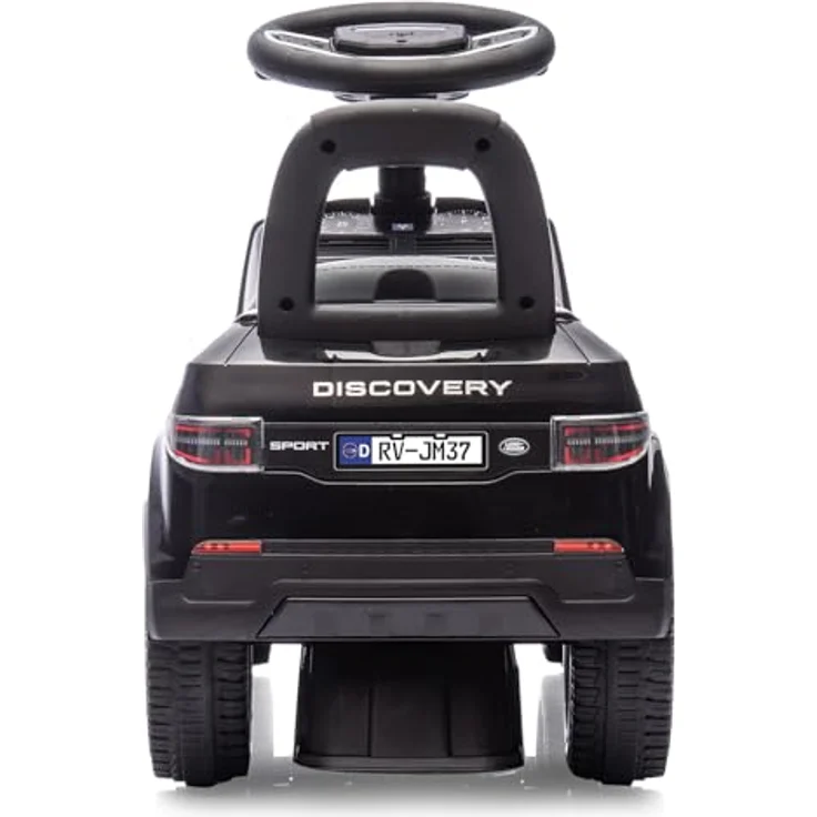 Schwarz Kitchen Rutscher Land Rover Discovery, 2in1 Fahrzeug für Kinder mit Hupe, Sirene und abnehmbarem Anhänger, schwarz – Bild 6