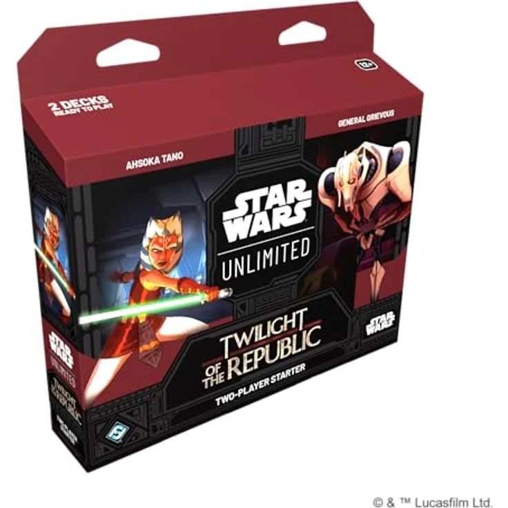 Fantasy Flight Games Star Wars Unlimited Twilight of the Republic Deck Englisch, Zwei-Spieler-Starterset, Ahsoka Tano und General Grievous enthalten – Bild 1