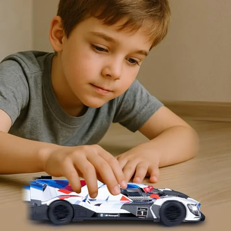 Blau BMW M Hybrid V8 Diecast 1:24, ferngesteuertes Modellauto inklusive Knopfzellen, blau – Bild 2