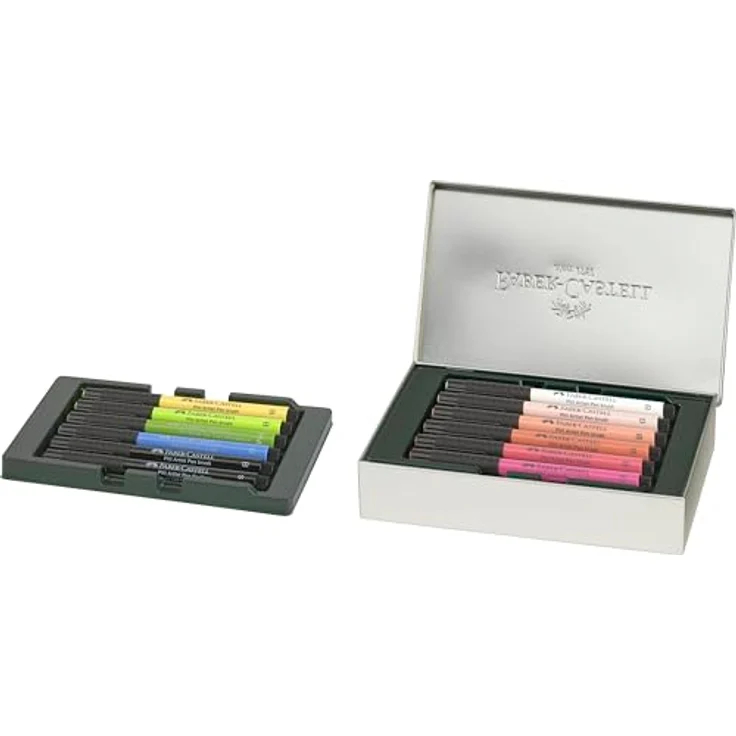 OTTO Pitt Artist Pen Tuschestift, Geschenkset Paris, 12-teilig, wasserfeste Filzstifte mit flexibler Pinselspitze – Bild 3