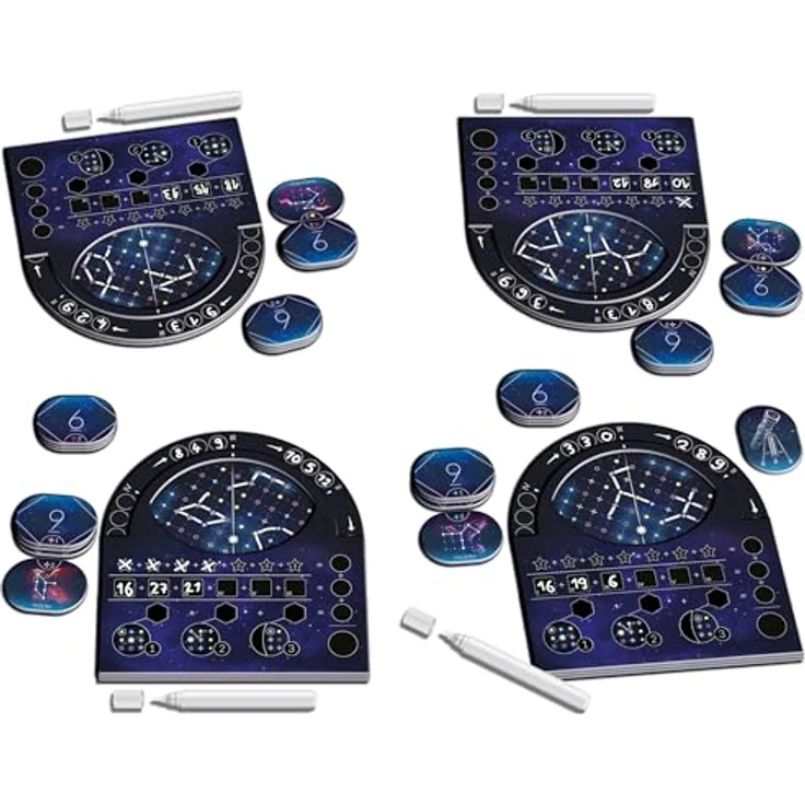 Queen Games Star Explorer INT, Brettspiel für 1-4 Personen, schnelle Spielvorbereitung und individuelle Sternenkonstellationen, ab 8 Jahren – Bild 2