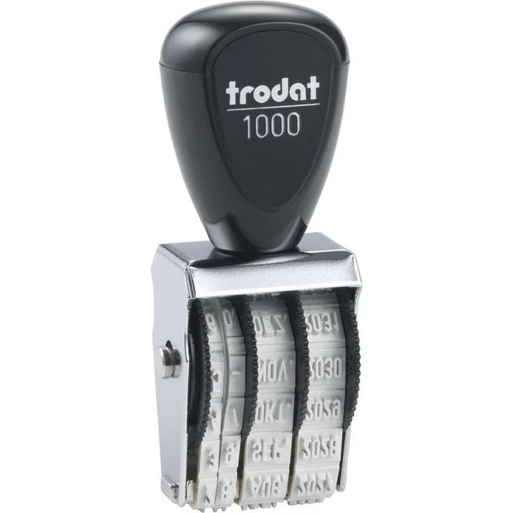 TRODAT Stempel trodat 51 1000, kompakter Datumstempel mit 3 x 18 mm Abdruckgröße und perfekter Abdruckqualität