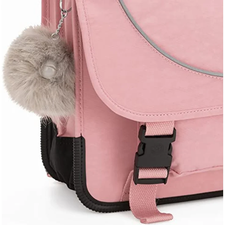 Kipling PREPPY Mittelgroße Schultasche, Bridal Rose (Rosa), wasserabweisend mit fluoreszierendem Regenschutz, 15L Volumen – Bild 5