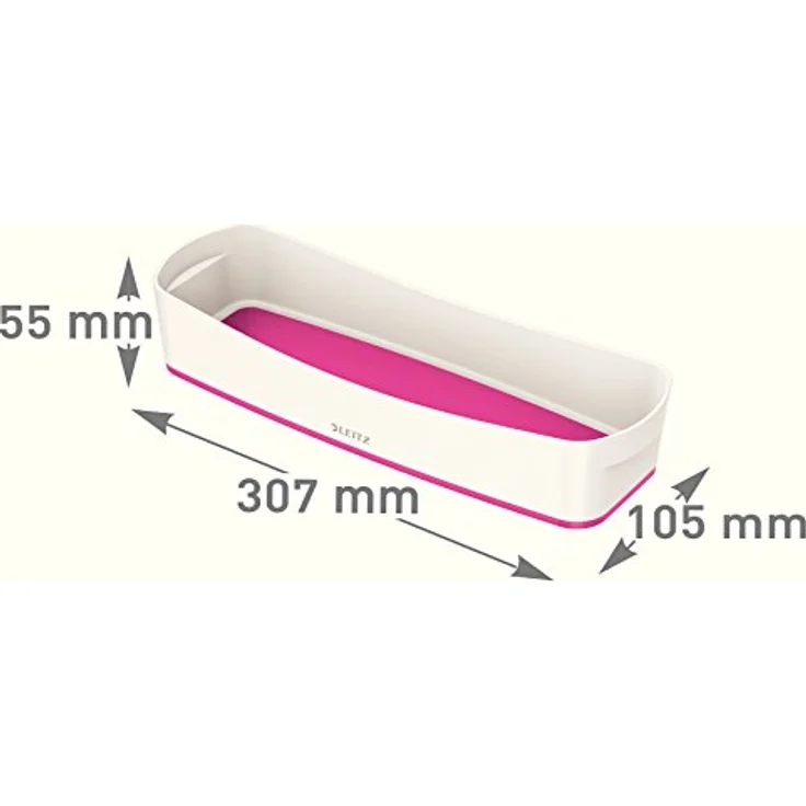 Leitz MyBox Aufbewahrungsschale, Länglich, Blickdicht, Weiß/Pink Metallic, Kunststoff, 30,7 x 10,5 x 5,5 cm – Bild 2
