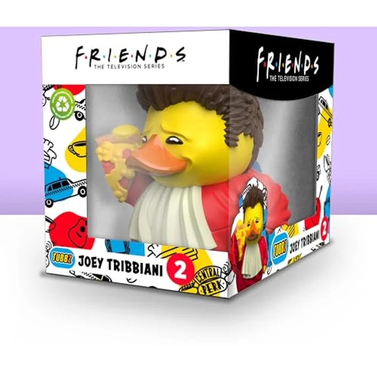 TUBBZ Box-Ausgabe Joey Tribbiani Sammler-Vinyl-Gummiente Figur, ca. 9 cm groß, offizielles Friends Merchandise, hochdetailliert mit Kostümen und Accessoires – Bild 2