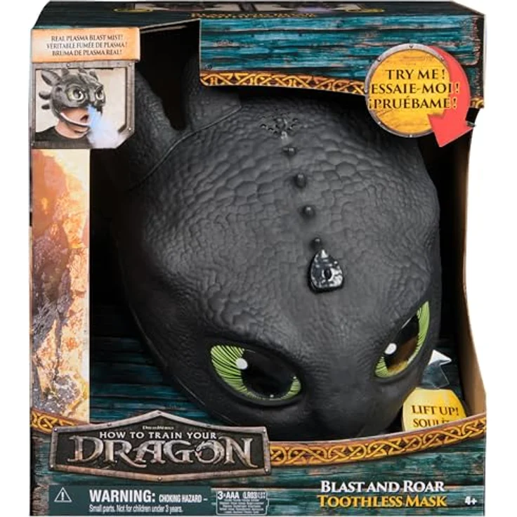 Dreamworks Dragons Interaktive Drachenmaske mit Lichtern und Sounds, inkl. Plasma-Nebel-Funktion – Bild 2