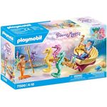 PLAYMOBIL 71500 - Meeresbewohner mit Seepferdchenkutsche, Princess Magic Spielset mit Dekomuscheln