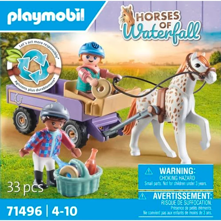 Playmobil® Konstruktions-Spielset Ponykutsche (71496), Horses of Waterfall, (33 St), Made in Europe – Bild 5