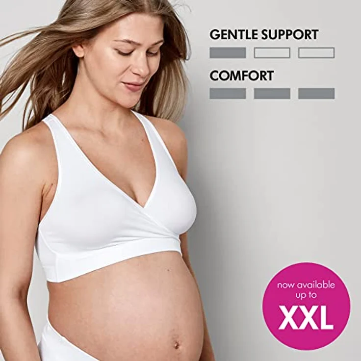 Medela Schlaf-Bustier Keep Cool für Schwangerschaft & Stillzeit, atmungsaktiv & nahtlos, Weiß, Gr. M – Bild 5