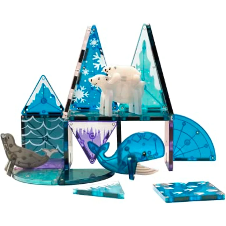 Magna-Tiles Arctic Animals 25-teiliges Set - magnetischen 3D-Bausteinen in klaren Farben, fördert spielerisches Lernen – Bild 5