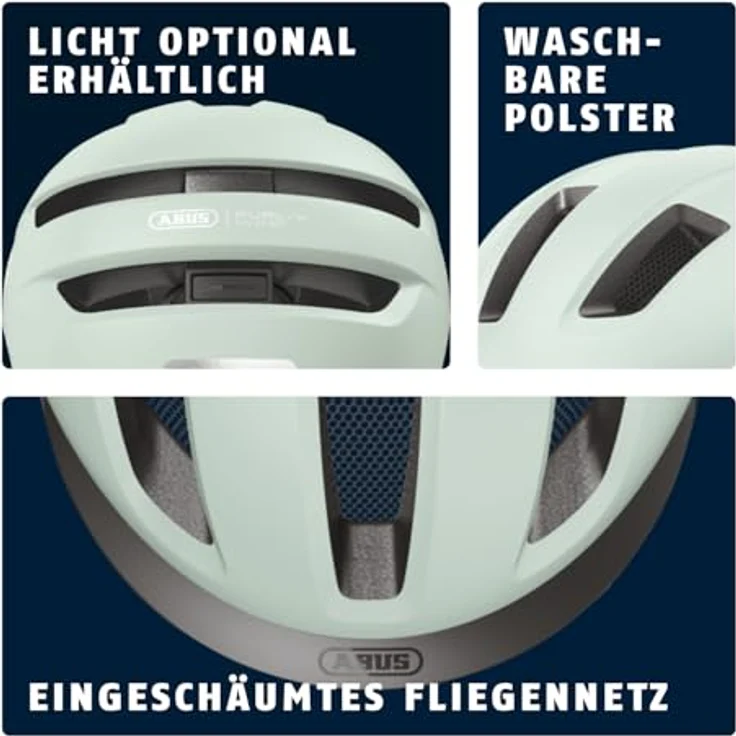 ABUS Fahrradhelm Purl-Y - NTA-Schutzhelm für E-Bike und S-Pedelec - Grün (Mint Green), Größe S – Bild 4