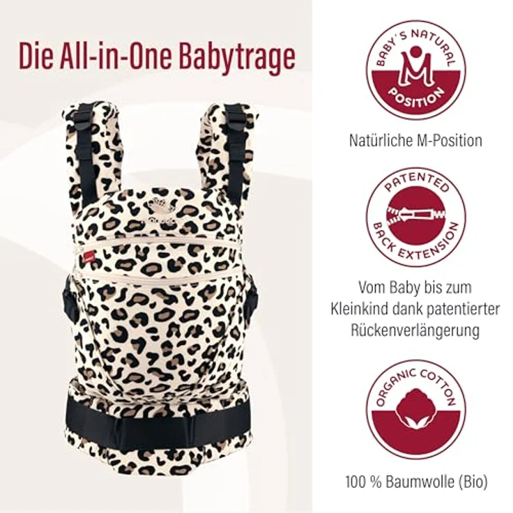 Manduca 'XT Cotton Babytrage Limited Edition 2020 Leo, 3 Tragepositionen – Bild 3