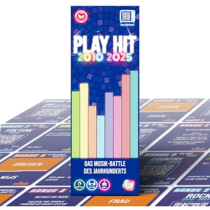 ATM Gaming PlayHit, Musik-Battle des Jahrhunderts, Brettspiel für 2 Teams, 21. Jahrhundert Hits