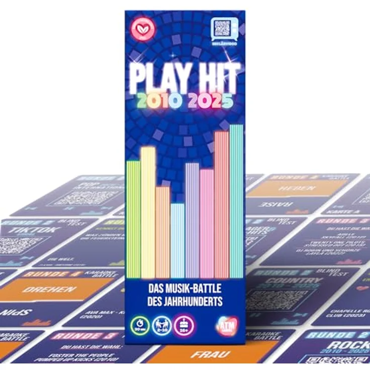 ATM Gaming PlayHit, Musik-Battle des Jahrhunderts, Brettspiel für 2 Teams, 21. Jahrhundert Hits – Bild 1