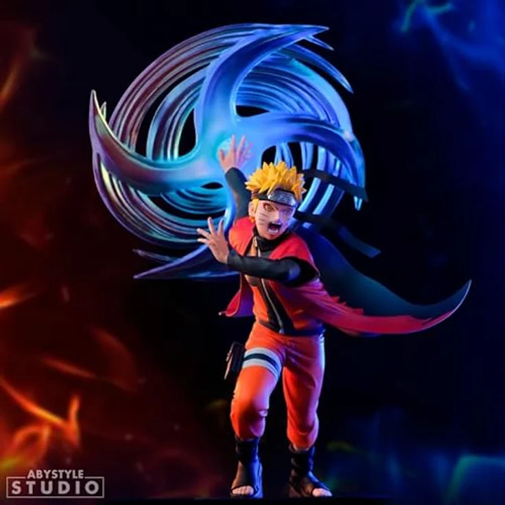 ABYstyle Naruto - Uzumaki Naruto SFC, PVC-Sammelfigur, Höhe 19 cm, Maßstab 1:10, Sage-Modus mit Wind Style: Rasenshuriken-Technik – Bild 8