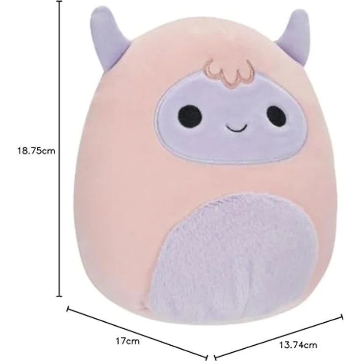 Jazwares Plüschfigur Squishmallows 19 cm - Serie 17 - Ronald der Yeti, superweiches Kuscheltier mit marshmallowähnlicher Textur, rosa – Bild 6