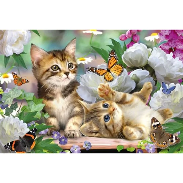 Schmidt Spiele 56468 Verspielte Katzenbabys, 150 Teile Kinderpuzzle, pädagogisch wertvoll für Kinder ab 7 Jahren, Puzzlemaße 43,2 × 29,1 cm – Bild 1