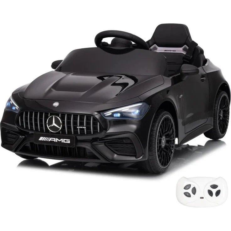 Vrooomy Mercedes-Benz CLE53 AMG 12V Elektro-Kinderfahrzeug, mit Fernbedienung und MP3-Player, für Kinder von 1-5 Jahren, offiziell lizenziert, Lithium-Ionen-Akku, schwarz