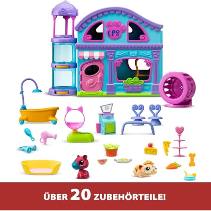 Littlest Pet Shop Großes Haus, Spielset mit 2 Figuren (#116 Meerschweinchen, exklusives #115 Capybara) und über 20 Accessoires, Spielzeug für Kinder ab 4 Jahren - BF00575 – Bild 3