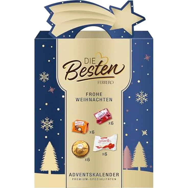 Ferrero Die Besten, Adventskalender mit 24 edlen Pralinen aus beliebten Ferrero-Klassikern – Bild 1