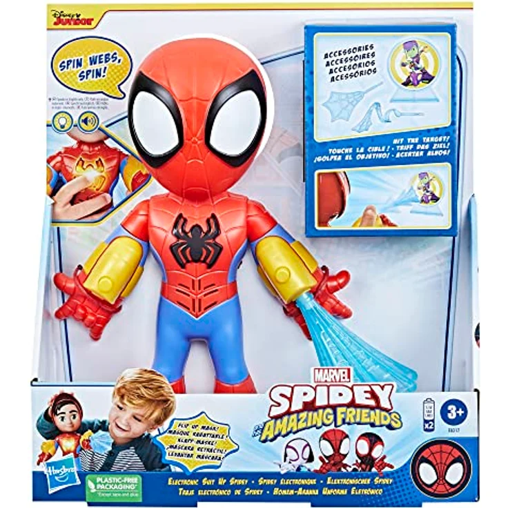 Marvel Spidey and His Amazing Friends elektronischer Spidey, Action-Figur (25 cm), Vorschulspielzeug für Kinder ab 3 – Bild 2