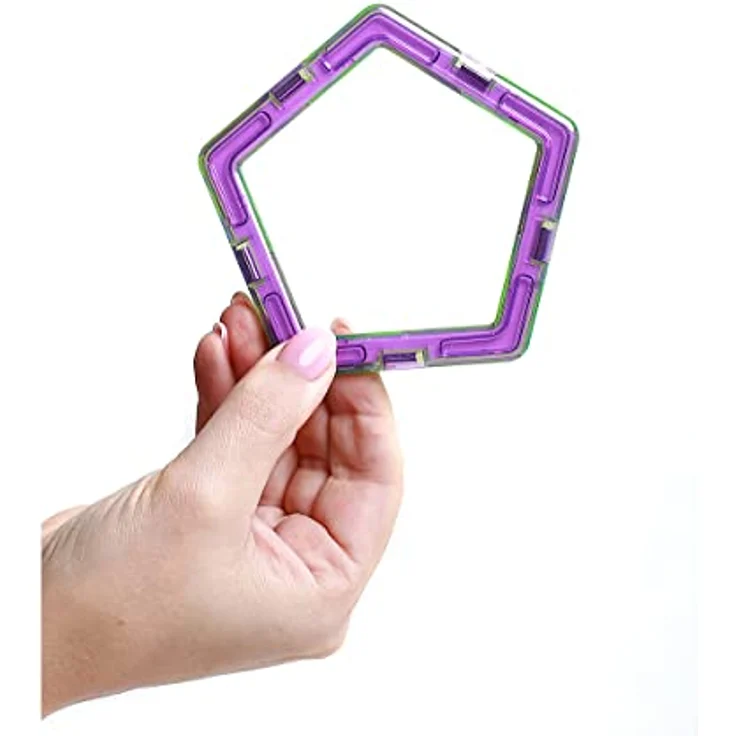 MK MAGNIKON Magnetische Bausteine Ersatzset, Fünfecke, Montessori Spielzeug für kreatives Spielen, geeignet für Kinder ab 3 Jahren – Bild 4