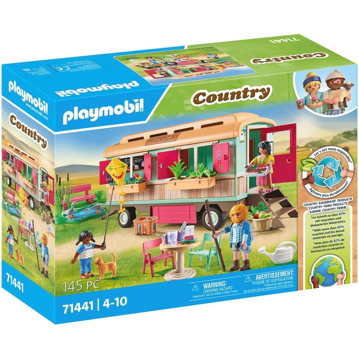 Playmobil® Gemütliches Bauwagencafé (71441), Country Konstruktions-Spielset, (145 St), teilweise aus recyceltem Material, Made in Germany