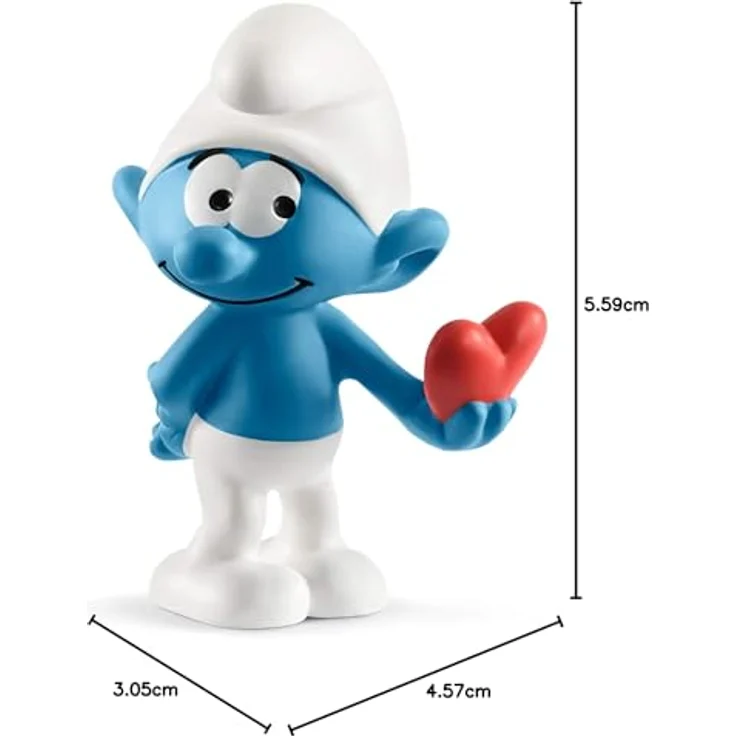 SCHLEICH 20817 - Schlumpf mit Herz, The Smurfs?, Mehrfarbig – Bild 3