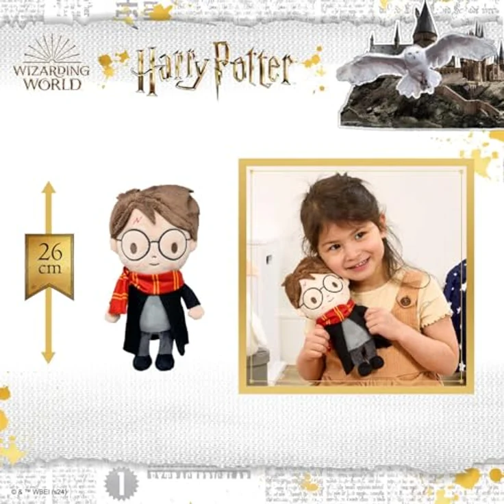Rainbow Designs Harry Potter Plüsch - Meine ersten Sterne von Hogwarts - weicher Harry Potter Teddy mit Gryffindor Schal, geeignet ab Geburt, idealer Nickerchenbegleiter – Bild 2
