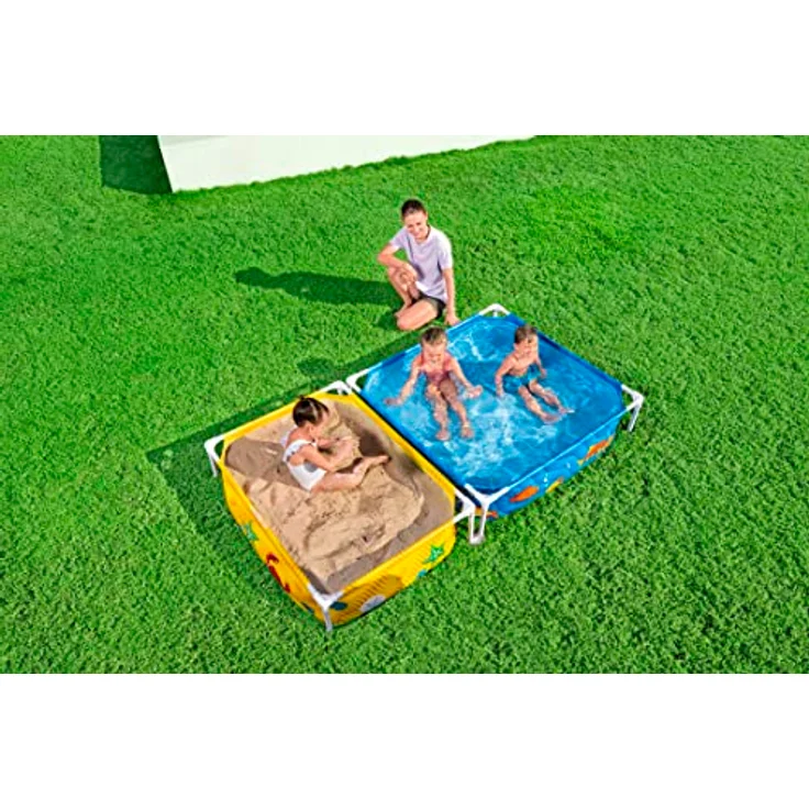 Bestway My First Frame Pool and Sandpit, 2-in-1 Kombinationsset mit DuraPlus-Folie, 2,13 m x 1,22 m, für Kinder ab 2 Jahren – Bild 8