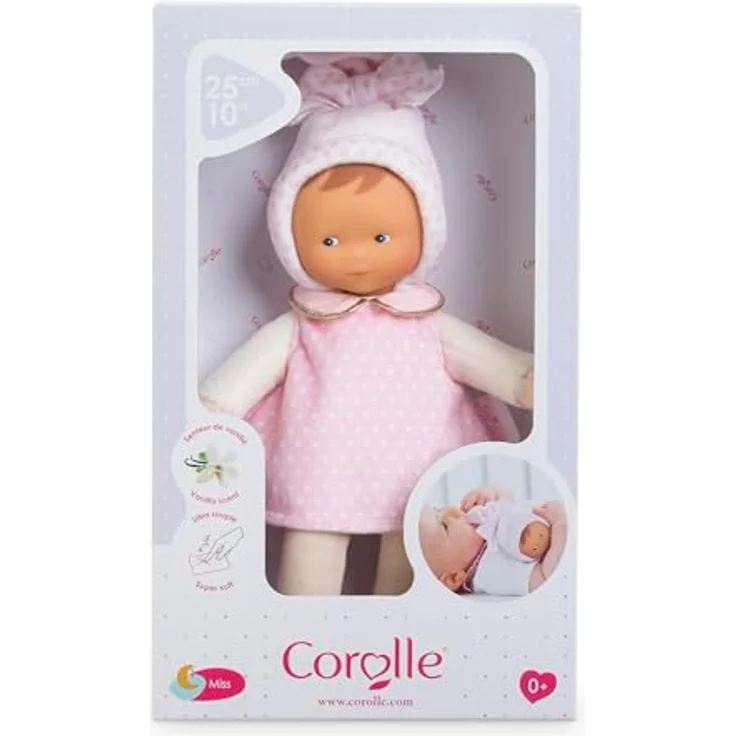 Corolle MDC Miss Sternenträume, Kuscheldoll mit 25 cm, pinkes Sternenkleid und Vanilleduft, geeignet ab Geburt – Bild 5