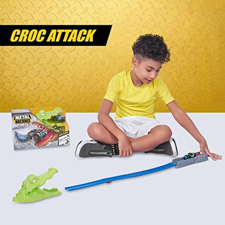 ZURU Metal Machines - Krokodil Rennbahn + Auto, aufregendes Rennspielzeug für Kinder ab 3 Jahren – Bild 7