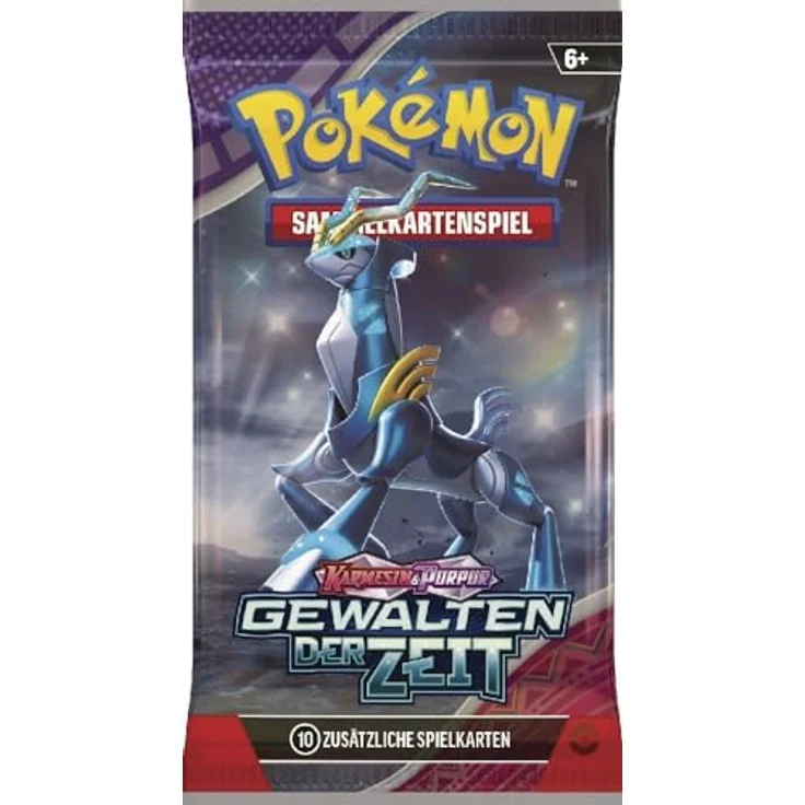 AMIGO Spiel + Freizeit GmbH Pokémon (Sammelkartenspiel), PKM KP05 Booster - Karmesin & Purpur – Gewalten der Zeit, 10 zufällig sortierte Karten, inklusive Code-Karte für Online-Boosterpack (Farbe: bunt) – Bild 2