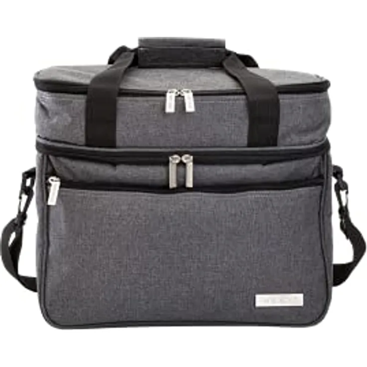 Twistshake Kühltasche 21 L für Babynahrung und mehr | 3 Fächer | Faltbar, Grau