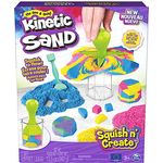 Kinetic Sand Squish N' Create Set - mit 382 g original magischem kinetischem Sand aus Schweden in DREI Farben und 5 Werkzeugen für kreatives Indoor-Sandspiel, ab 3 Jahren