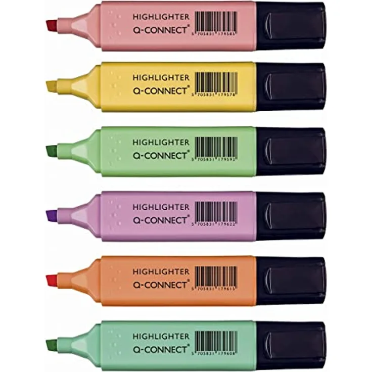 Textmarker 6St Pastell sortiert