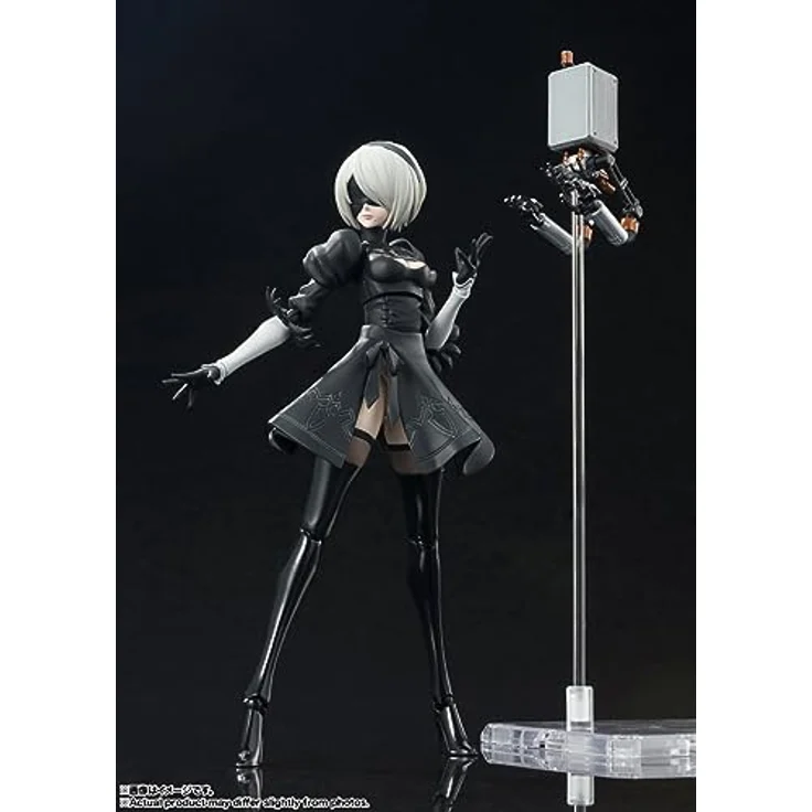 Bandai Tamashii Nations NieR: Automata S.H. Figuarts Actionfigur 2B, 15 cm mit Zubehör und Austauschteilen – Bild 2