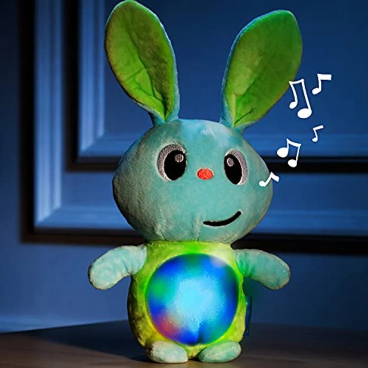 MOLTO GusyLuz® Musikalisches Plüschtier Kaninchen Blau, Plüsch mit Licht und 3 Melodien, für Babys ab 0 Jahren – Bild 4